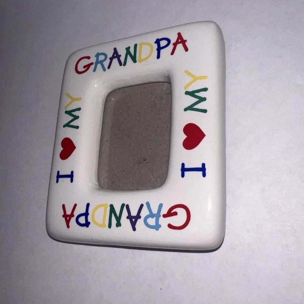 Vintage I Love My Grandma And Grandpa Picture‎ Frames Fridge Magnets Set